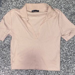 Zara Cropped Collard Tee